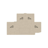 Weidmuller End plate, dark beige, 80.75 x 2.5mm